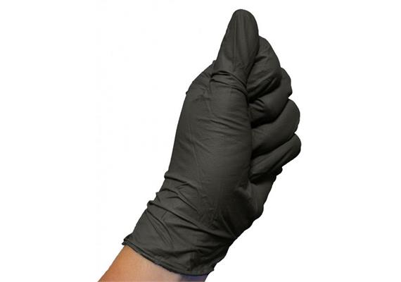 Nitril Einweg Handschuhe - 60 Stück - black - L