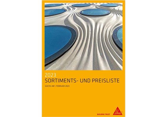 Sika Bau Sortiments- und Preisliste